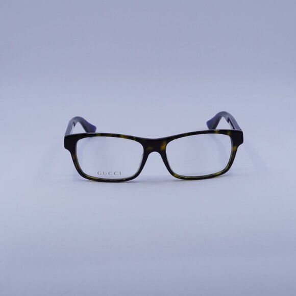 Gucci GG0006OA 003 Eyeglasses Havana 55mm Rectangle Frame - Picture 2 of 10